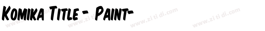 Komika Title - Paint字体转换
